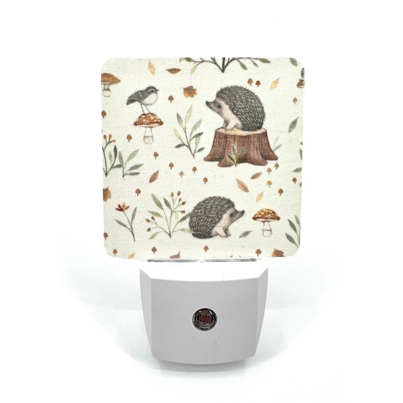 Hedgehogs Nightlight LED Nursery Baby Kids Shower Gift Auto On Off Lighting - Picture 1 of 4